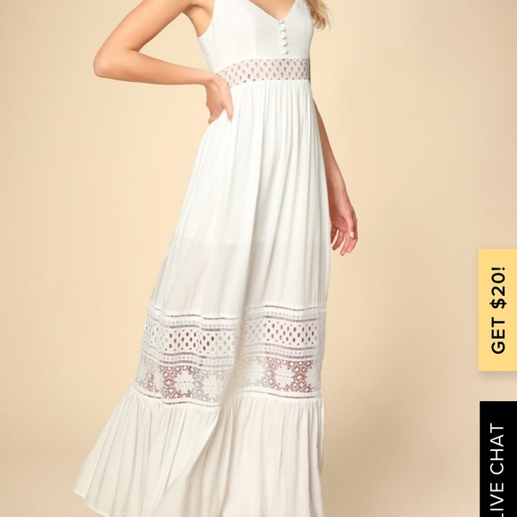NWT KAIA WHITE LACE SLEEVELESS MAXI DRESS - Picture 4 of 8